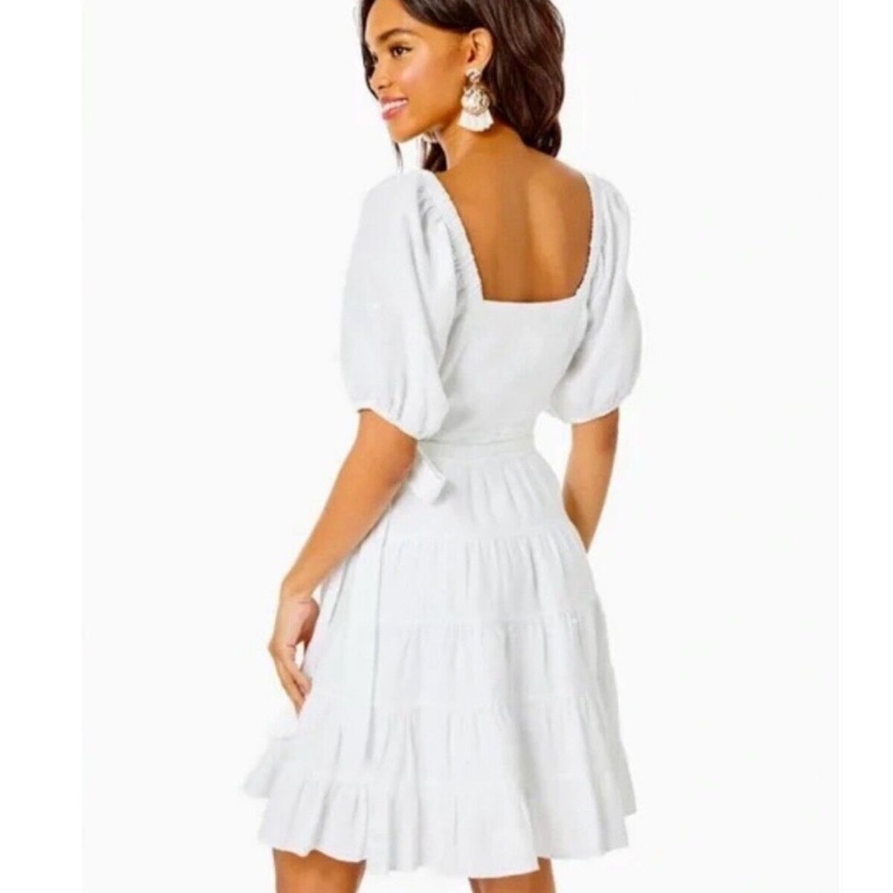 New Lilly Pulitzer Iralee Linen Wrap Dress - Picture 3 of 15